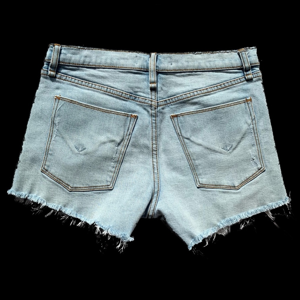Hudson Gemma Light Wash Denim Cutoff Shorts 25